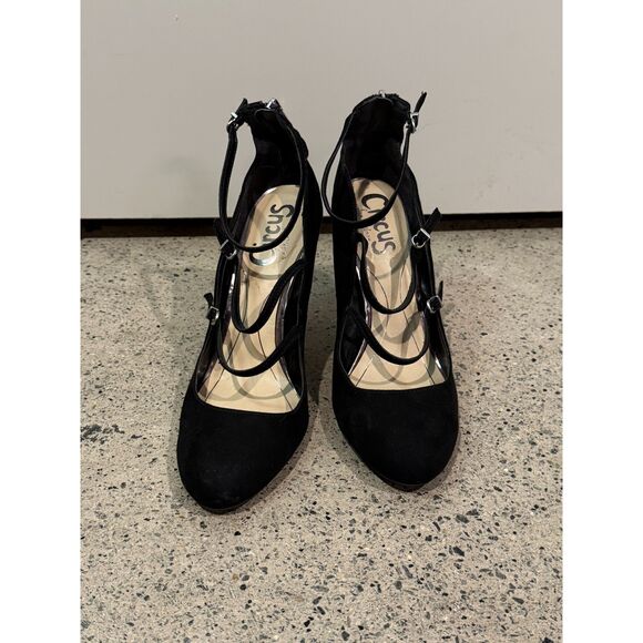 Circus by Sam Edelman Black Suede Strappy Mary Jane Heels – Size - Picture 3 of 5